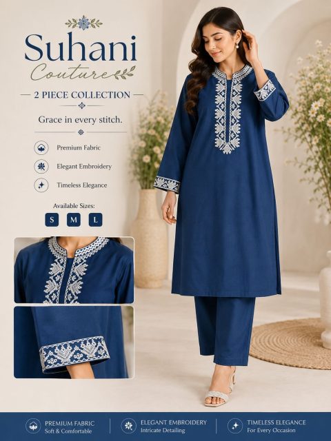 2 piece stitched blue dresa